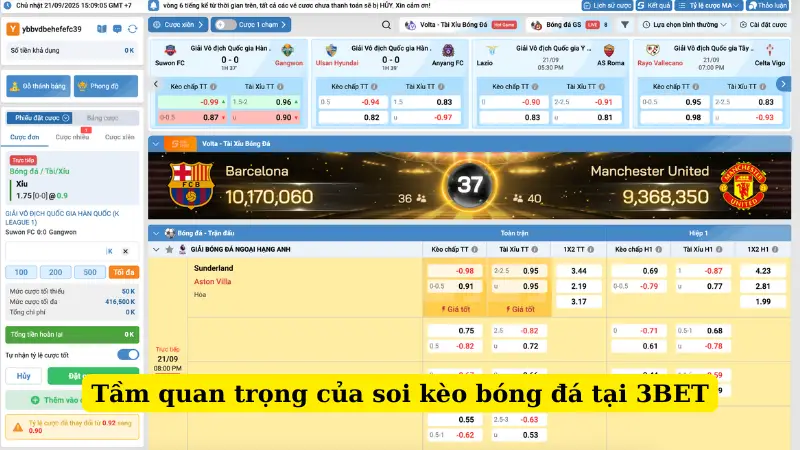 Tầm quan trọng của soi kèo bóng đá tại 3BET